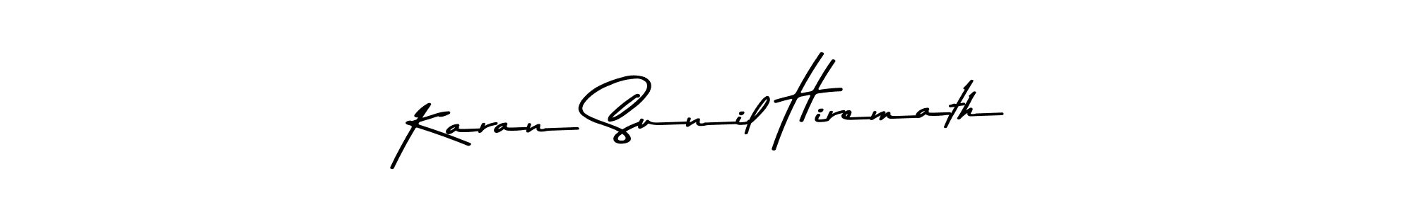Asem Kandis PERSONAL USE is a professional signature style that is perfect for those who want to add a touch of class to their signature. It is also a great choice for those who want to make their signature more unique. Get Karan Sunil Hiremath name to fancy signature for free. Karan Sunil Hiremath signature style 9 images and pictures png