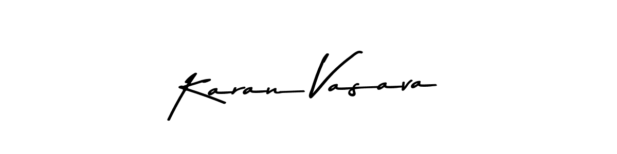 Make a beautiful signature design for name Karan Vasava. With this signature (Asem Kandis PERSONAL USE) style, you can create a handwritten signature for free. Karan Vasava signature style 9 images and pictures png