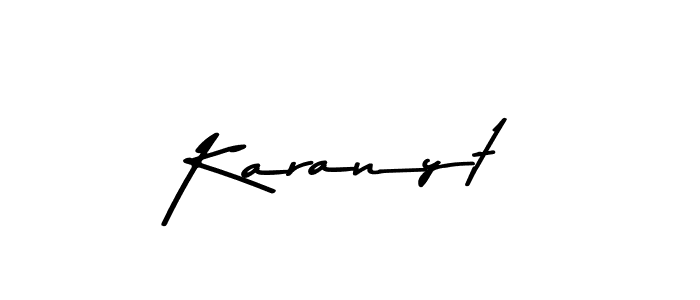 Make a beautiful signature design for name Karanyt. With this signature (Asem Kandis PERSONAL USE) style, you can create a handwritten signature for free. Karanyt signature style 9 images and pictures png
