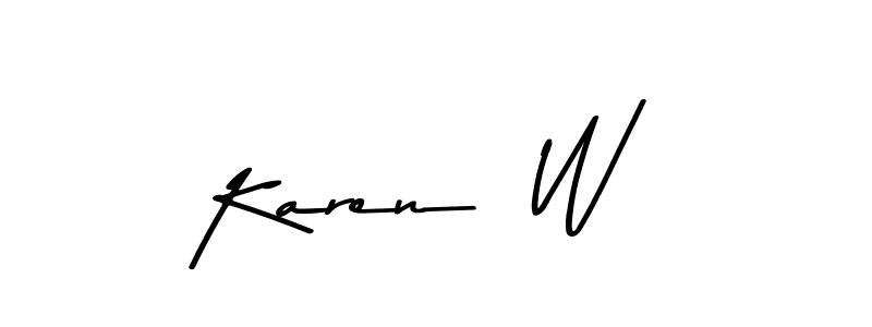 Also we have Karen  W name is the best signature style. Create professional handwritten signature collection using Asem Kandis PERSONAL USE autograph style. Karen  W signature style 9 images and pictures png