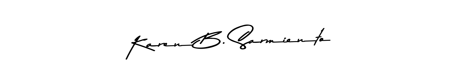 Karen B. Sarmiento stylish signature style. Best Handwritten Sign (Asem Kandis PERSONAL USE) for my name. Handwritten Signature Collection Ideas for my name Karen B. Sarmiento. Karen B. Sarmiento signature style 9 images and pictures png