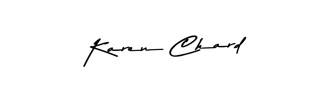 Similarly Asem Kandis PERSONAL USE is the best handwritten signature design. Signature creator online .You can use it as an online autograph creator for name Karen Chard. Karen Chard signature style 9 images and pictures png