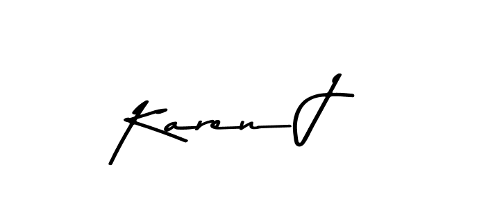 You should practise on your own different ways (Asem Kandis PERSONAL USE) to write your name (Karen J) in signature. don't let someone else do it for you. Karen J signature style 9 images and pictures png