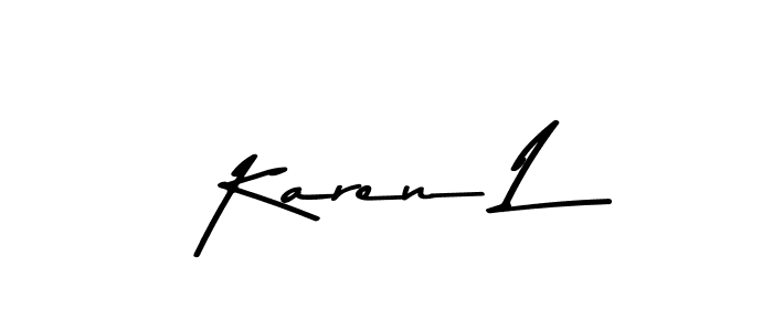 if you are searching for the best signature style for your name Karen L. so please give up your signature search. here we have designed multiple signature styles  using Asem Kandis PERSONAL USE. Karen L signature style 9 images and pictures png