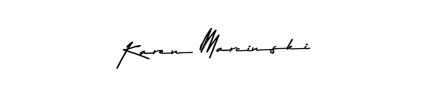 Design your own signature with our free online signature maker. With this signature software, you can create a handwritten (Asem Kandis PERSONAL USE) signature for name Karen Marcinski. Karen Marcinski signature style 9 images and pictures png