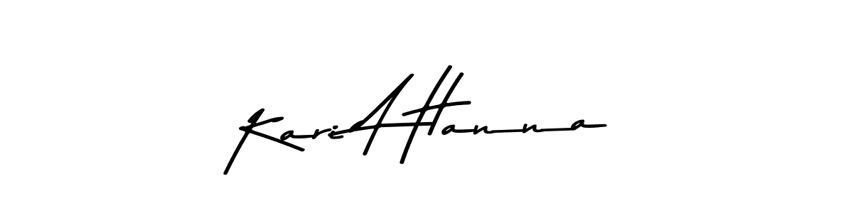 How to make Kari A Hanna name signature. Use Asem Kandis PERSONAL USE style for creating short signs online. This is the latest handwritten sign. Kari A Hanna signature style 9 images and pictures png