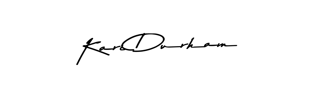 Create a beautiful signature design for name Kari Durham. With this signature (Asem Kandis PERSONAL USE) fonts, you can make a handwritten signature for free. Kari Durham signature style 9 images and pictures png
