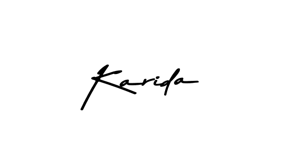 How to make Karida name signature. Use Asem Kandis PERSONAL USE style for creating short signs online. This is the latest handwritten sign. Karida signature style 9 images and pictures png