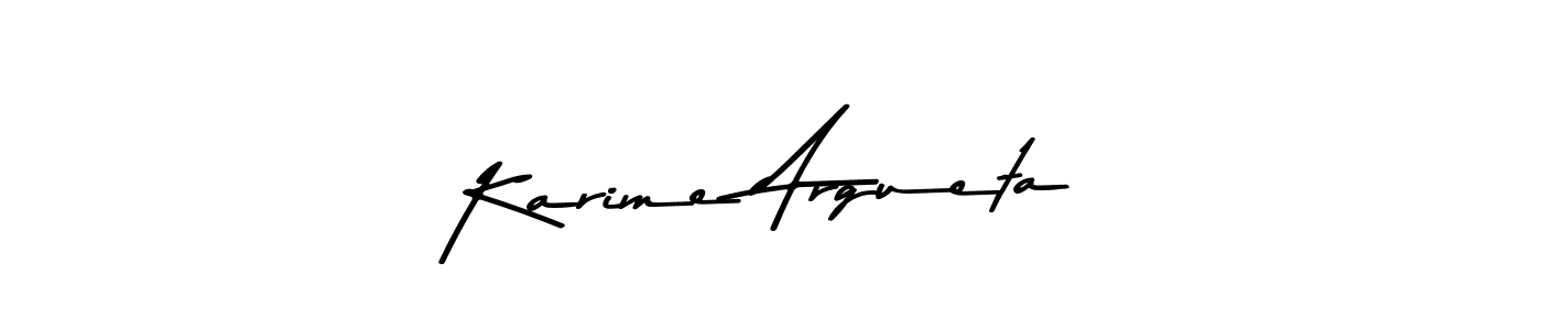 Create a beautiful signature design for name Karime Argueta. With this signature (Asem Kandis PERSONAL USE) fonts, you can make a handwritten signature for free. Karime Argueta signature style 9 images and pictures png