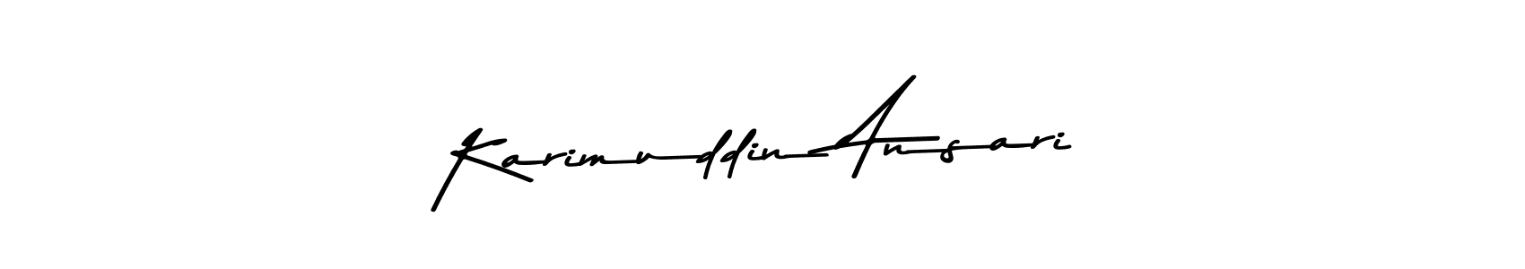 Make a beautiful signature design for name Karimuddin Ansari. With this signature (Asem Kandis PERSONAL USE) style, you can create a handwritten signature for free. Karimuddin Ansari signature style 9 images and pictures png