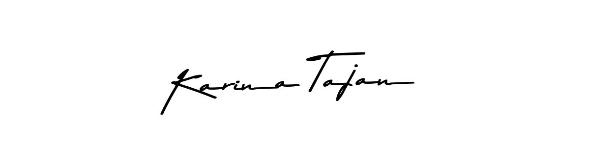 How to make Karina Tajan name signature. Use Asem Kandis PERSONAL USE style for creating short signs online. This is the latest handwritten sign. Karina Tajan signature style 9 images and pictures png