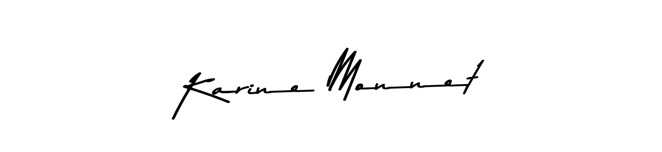 Create a beautiful signature design for name Karine Monnet. With this signature (Asem Kandis PERSONAL USE) fonts, you can make a handwritten signature for free. Karine Monnet signature style 9 images and pictures png