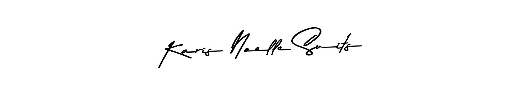 Create a beautiful signature design for name Karis Noelle Suits. With this signature (Asem Kandis PERSONAL USE) fonts, you can make a handwritten signature for free. Karis Noelle Suits signature style 9 images and pictures png