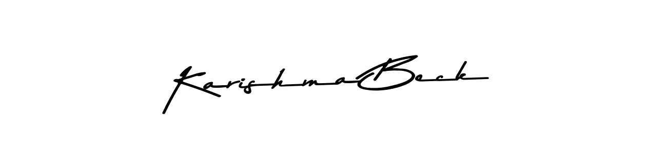 How to make Karishma Beck name signature. Use Asem Kandis PERSONAL USE style for creating short signs online. This is the latest handwritten sign. Karishma Beck signature style 9 images and pictures png