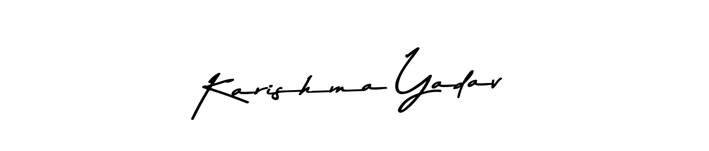 Design your own signature with our free online signature maker. With this signature software, you can create a handwritten (Asem Kandis PERSONAL USE) signature for name Karishma Yadav. Karishma Yadav signature style 9 images and pictures png