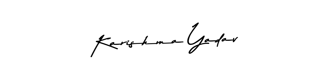 Create a beautiful signature design for name Karishma Yadav. With this signature (Asem Kandis PERSONAL USE) fonts, you can make a handwritten signature for free. Karishma Yadav signature style 9 images and pictures png
