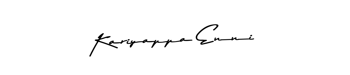 Create a beautiful signature design for name Kariyappa Enni. With this signature (Asem Kandis PERSONAL USE) fonts, you can make a handwritten signature for free. Kariyappa Enni signature style 9 images and pictures png
