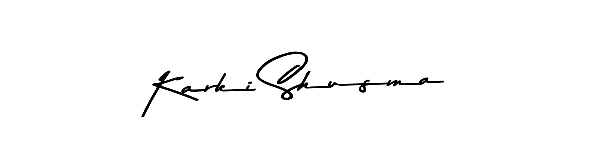 How to make Karki Shusma signature? Asem Kandis PERSONAL USE is a professional autograph style. Create handwritten signature for Karki Shusma name. Karki Shusma signature style 9 images and pictures png