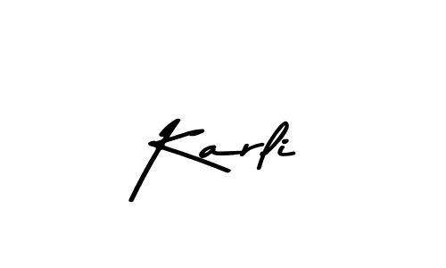 Use a signature maker to create a handwritten signature online. With this signature software, you can design (Asem Kandis PERSONAL USE) your own signature for name Karli. Karli signature style 9 images and pictures png