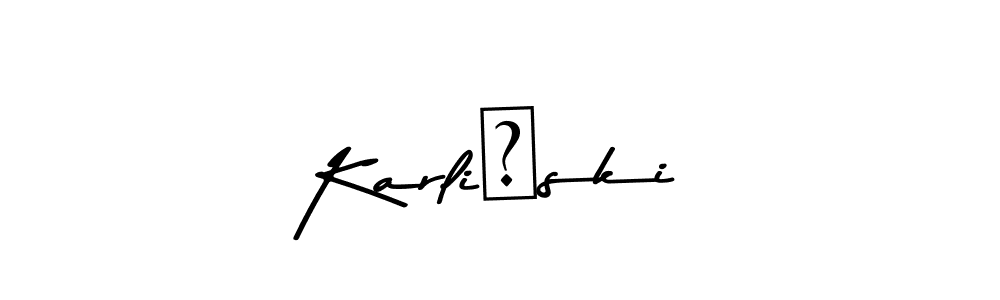 Make a short Karliński signature style. Manage your documents anywhere anytime using Asem Kandis PERSONAL USE. Create and add eSignatures, submit forms, share and send files easily. Karliński signature style 9 images and pictures png