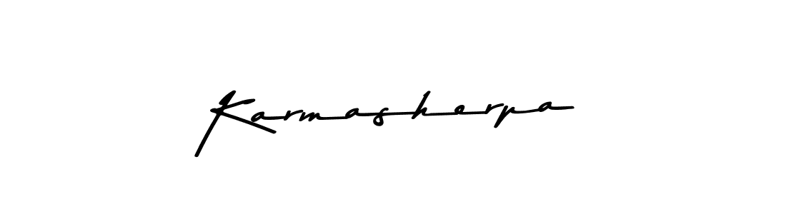 Create a beautiful signature design for name Karmasherpa. With this signature (Asem Kandis PERSONAL USE) fonts, you can make a handwritten signature for free. Karmasherpa signature style 9 images and pictures png