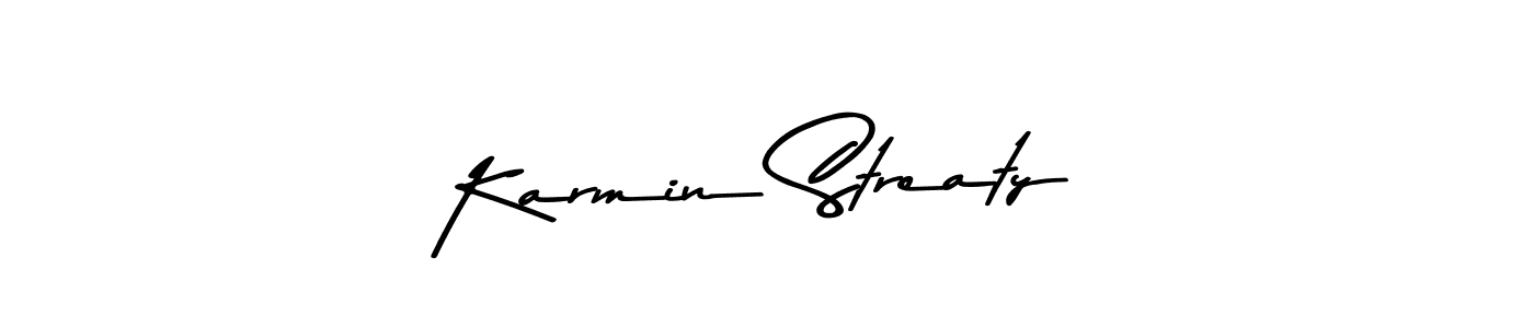 Design your own signature with our free online signature maker. With this signature software, you can create a handwritten (Asem Kandis PERSONAL USE) signature for name Karmin Streaty. Karmin Streaty signature style 9 images and pictures png