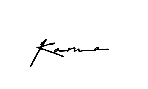 Use a signature maker to create a handwritten signature online. With this signature software, you can design (Asem Kandis PERSONAL USE) your own signature for name Karna. Karna signature style 9 images and pictures png