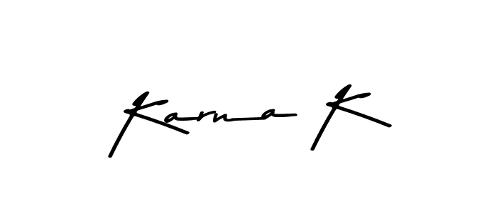You should practise on your own different ways (Asem Kandis PERSONAL USE) to write your name (Karna K) in signature. don't let someone else do it for you. Karna K signature style 9 images and pictures png