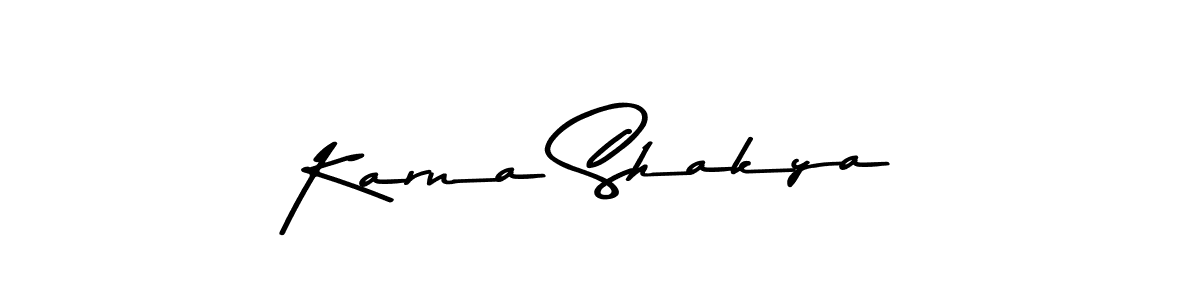 Create a beautiful signature design for name Karna Shakya. With this signature (Asem Kandis PERSONAL USE) fonts, you can make a handwritten signature for free. Karna Shakya signature style 9 images and pictures png