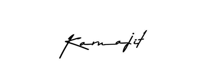 Make a beautiful signature design for name Karnajit. With this signature (Asem Kandis PERSONAL USE) style, you can create a handwritten signature for free. Karnajit signature style 9 images and pictures png