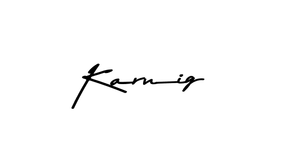 Karnig stylish signature style. Best Handwritten Sign (Asem Kandis PERSONAL USE) for my name. Handwritten Signature Collection Ideas for my name Karnig. Karnig signature style 9 images and pictures png