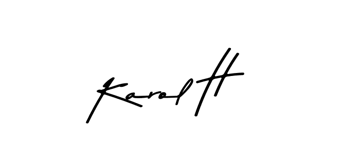 How to Draw Karol H signature style? Asem Kandis PERSONAL USE is a latest design signature styles for name Karol H. Karol H signature style 9 images and pictures png