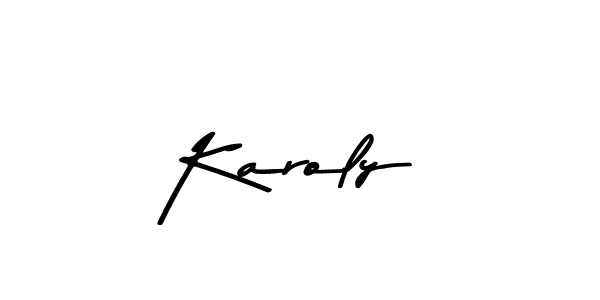 Karoly stylish signature style. Best Handwritten Sign (Asem Kandis PERSONAL USE) for my name. Handwritten Signature Collection Ideas for my name Karoly. Karoly signature style 9 images and pictures png