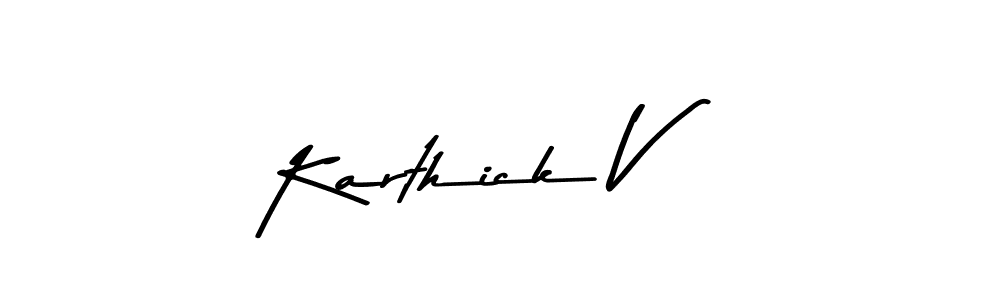 Also we have Karthick V name is the best signature style. Create professional handwritten signature collection using Asem Kandis PERSONAL USE autograph style. Karthick V signature style 9 images and pictures png