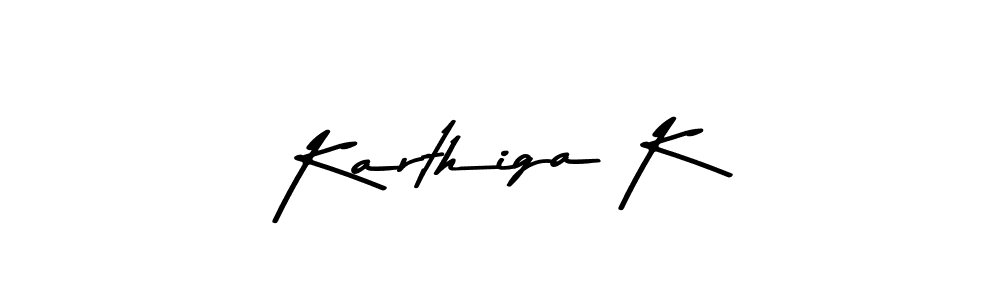 Make a beautiful signature design for name Karthiga K. With this signature (Asem Kandis PERSONAL USE) style, you can create a handwritten signature for free. Karthiga K signature style 9 images and pictures png