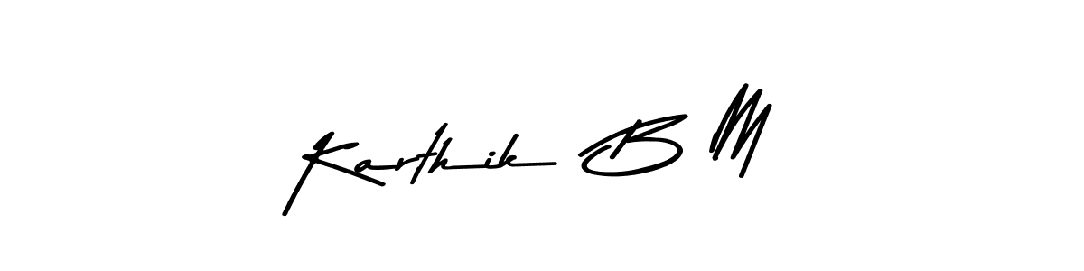 How to make Karthik  B M signature? Asem Kandis PERSONAL USE is a professional autograph style. Create handwritten signature for Karthik  B M name. Karthik  B M signature style 9 images and pictures png