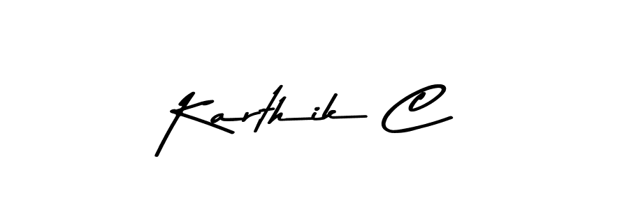 Design your own signature with our free online signature maker. With this signature software, you can create a handwritten (Asem Kandis PERSONAL USE) signature for name Karthik C. Karthik C signature style 9 images and pictures png