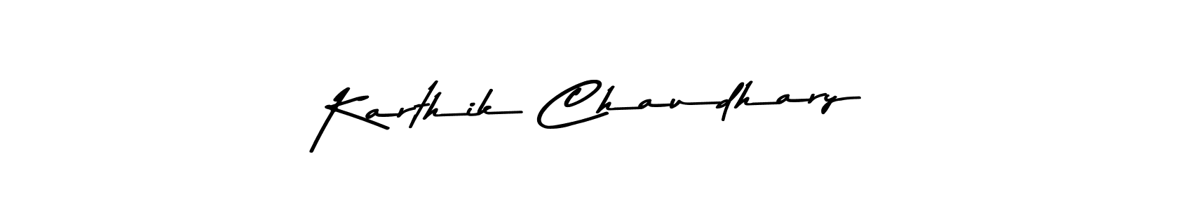 Design your own signature with our free online signature maker. With this signature software, you can create a handwritten (Asem Kandis PERSONAL USE) signature for name Karthik Chaudhary. Karthik Chaudhary signature style 9 images and pictures png