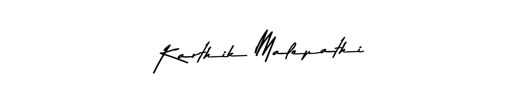 Use a signature maker to create a handwritten signature online. With this signature software, you can design (Asem Kandis PERSONAL USE) your own signature for name Karthik Malepathi. Karthik Malepathi signature style 9 images and pictures png