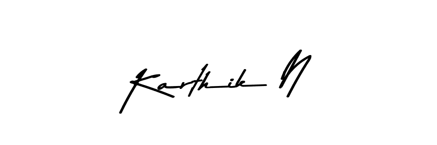 Design your own signature with our free online signature maker. With this signature software, you can create a handwritten (Asem Kandis PERSONAL USE) signature for name Karthik N. Karthik N signature style 9 images and pictures png