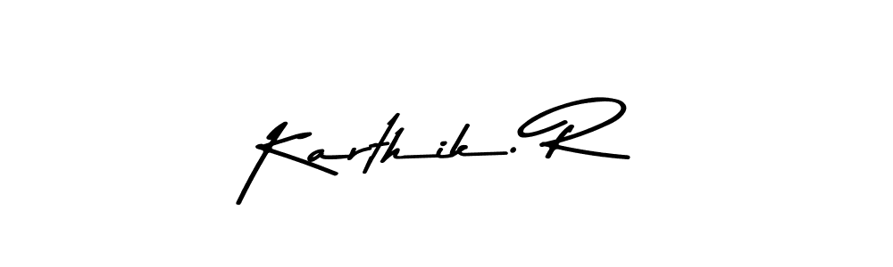 This is the best signature style for the Karthik. R name. Also you like these signature font (Asem Kandis PERSONAL USE). Mix name signature. Karthik. R signature style 9 images and pictures png