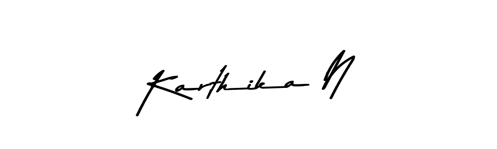 Karthika N stylish signature style. Best Handwritten Sign (Asem Kandis PERSONAL USE) for my name. Handwritten Signature Collection Ideas for my name Karthika N. Karthika N signature style 9 images and pictures png