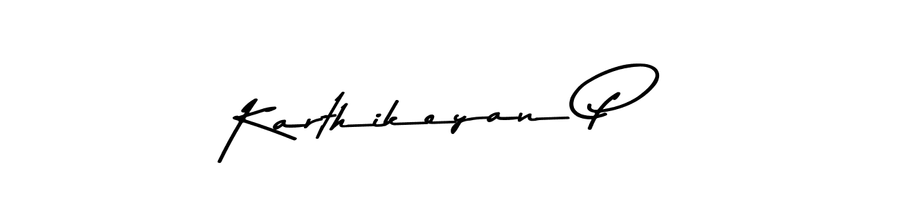 How to make Karthikeyan P signature? Asem Kandis PERSONAL USE is a professional autograph style. Create handwritten signature for Karthikeyan P name. Karthikeyan P signature style 9 images and pictures png