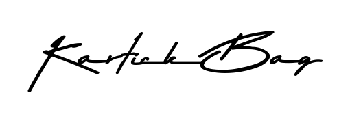 A timeless handwritten aesthetic for Kartick Bag. The Asem Kandis PERSONAL USE font gives your signature a handcrafted feel with natural curves. Kartick Bag signature style 9 images and pictures png