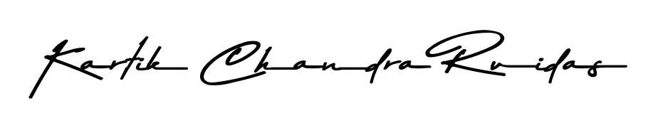 Create a personalized artistic stamp with Kartik Chandra Ruidas in Asem Kandis PERSONAL USE font. Perfect for visual artists, designers, and influencers. Kartik Chandra Ruidas signature style 9 images and pictures png