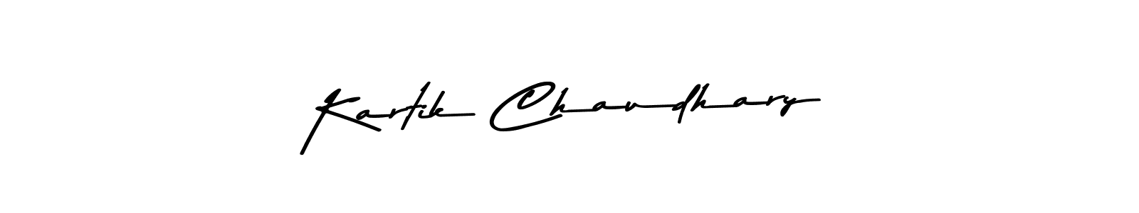 How to make Kartik Chaudhary name signature. Use Asem Kandis PERSONAL USE style for creating short signs online. This is the latest handwritten sign. Kartik Chaudhary signature style 9 images and pictures png