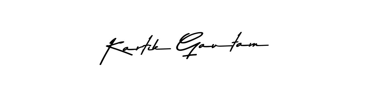 Design your own signature with our free online signature maker. With this signature software, you can create a handwritten (Asem Kandis PERSONAL USE) signature for name Kartik Gautam. Kartik Gautam signature style 9 images and pictures png