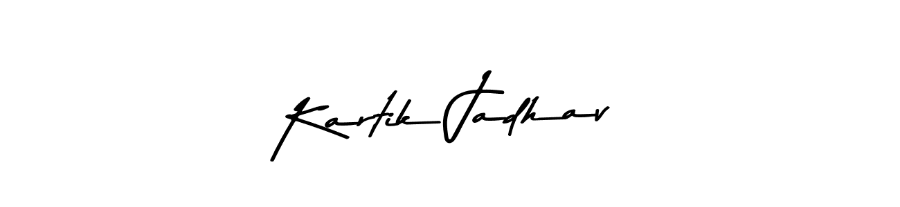 How to make Kartik Jadhav name signature. Use Asem Kandis PERSONAL USE style for creating short signs online. This is the latest handwritten sign. Kartik Jadhav signature style 9 images and pictures png