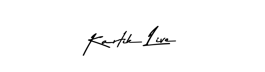 Design your own signature with our free online signature maker. With this signature software, you can create a handwritten (Asem Kandis PERSONAL USE) signature for name Kartik Live. Kartik Live signature style 9 images and pictures png