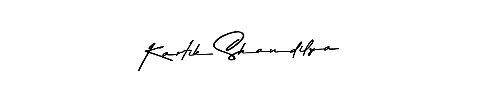 Design your own signature with our free online signature maker. With this signature software, you can create a handwritten (Asem Kandis PERSONAL USE) signature for name Kartik Shandilya. Kartik Shandilya signature style 9 images and pictures png